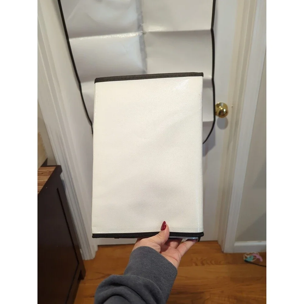 Heavy White and Black Plastic Over‎ Garment Bag - dress suit formal